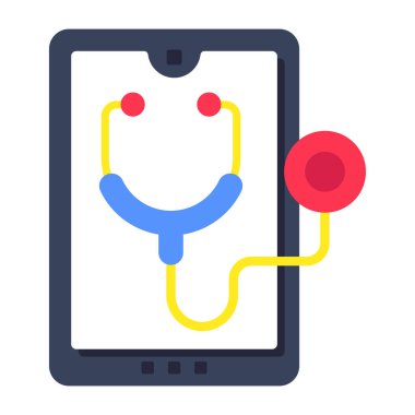 Premium download icon of mobile stethoscope clipart