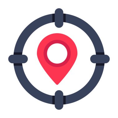 Hedef konumun modern tasarım simgesi
