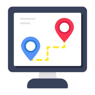 Çevrimiçi rotanın yaratıcı tasarım simgesi