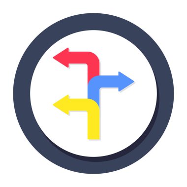 Üç Yönlü Renkli Tasarım Simgesi