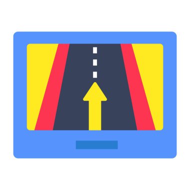 Çevrimiçi yolun düz tasarım simgesi