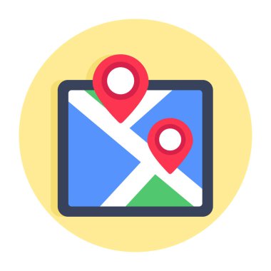 Haritanın güzel bir tasarım simgesi