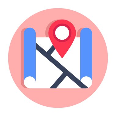 Haritanın modaya uygun tasarım simgesi