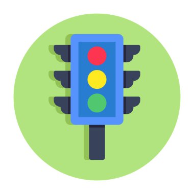 Sinyal ışıklarının renkli tasarım simgesi