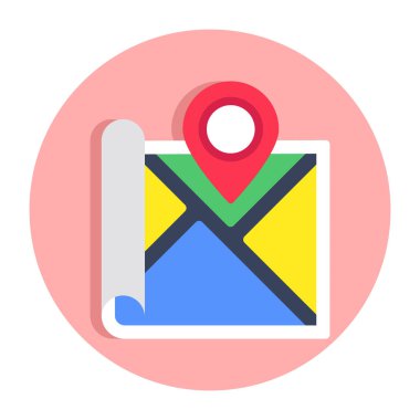 Haritanın yaratıcı tasarım simgesi