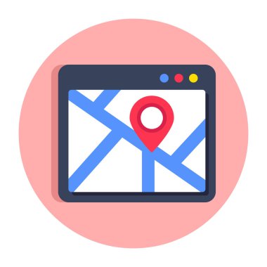 Web konumunun modaya uygun tasarım simgesi