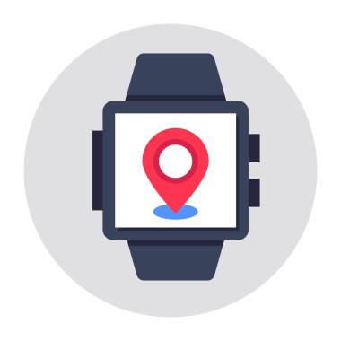 smartwatch konumunun bir simge tasarımı