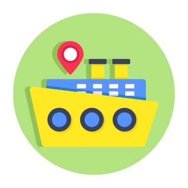 Geminin konumunun güzel bir tasarım simgesi