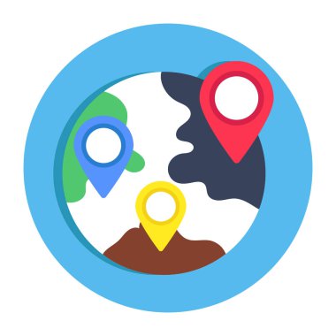 Creative design icon of global location