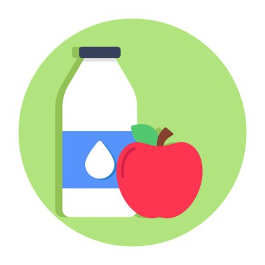 Elma ikonlu sütün modern tasarım simgesi