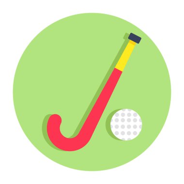 Hokeyin düz tasarım simgesi