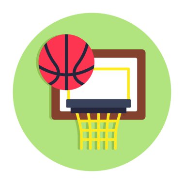 Düzenlenebilir biçimde basketbol gol simgesi