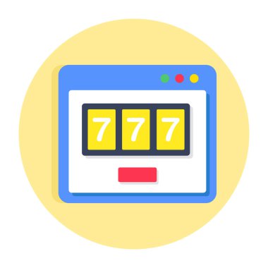 Düz dizayn, slot makinesinin simgesi