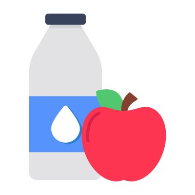 Elma ikonlu sütün modern tasarım simgesi