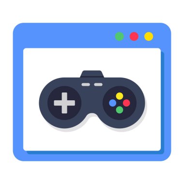 Video oyunu web sitesinin modern tasarım simgesi