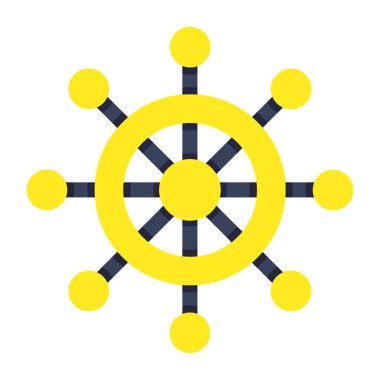 Premium download icon of boat helm