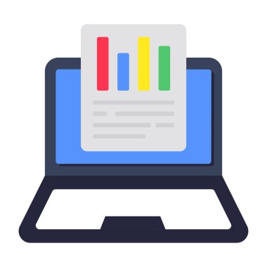 Veri analizlerinin renkli tasarım simgesi