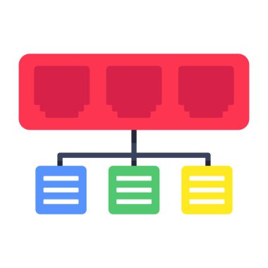 Ethernet portunun güzel bir tasarım simgesi
