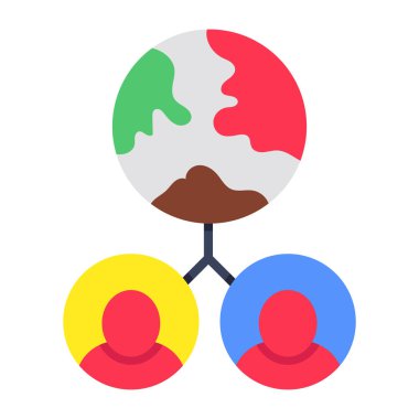 Küresel kullanıcı bağlantısının simge tasarımı