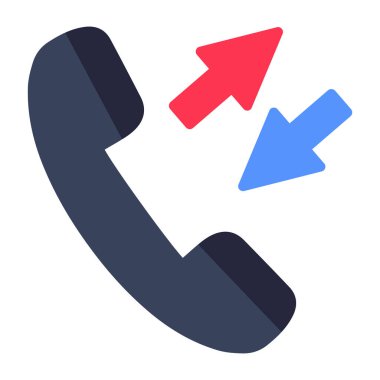 Çağrı Oyalamasının düz tasarım simgesi