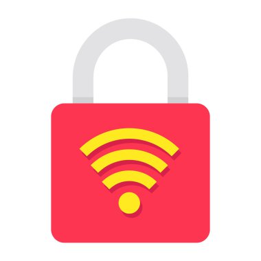 Wi-Fi kilidinin modern tasarım simgesi
