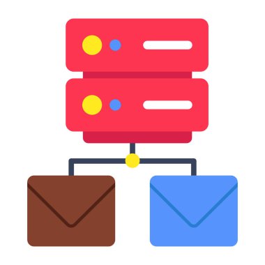 Sunucu e- postasının yaratıcı tasarım simgesi