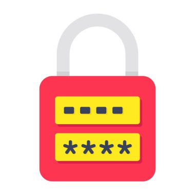 Parola kilidinin modern tasarım simgesi