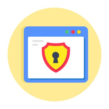 Web kalkanının renkli tasarım simgesi