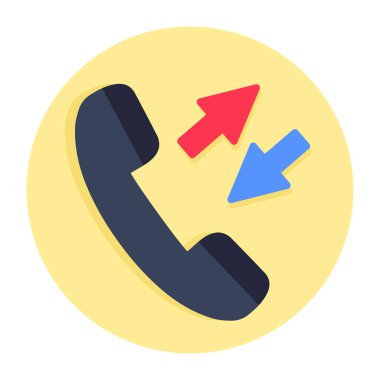 Çağrı Oyalamasının düz tasarım simgesi