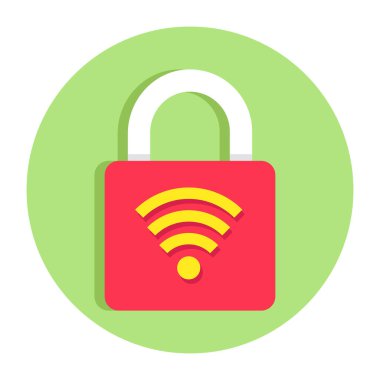 Wi-Fi kilidinin modern tasarım simgesi