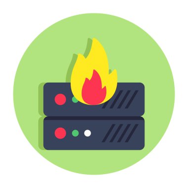 Sunucu yazımının modaya uygun tasarım simgesi