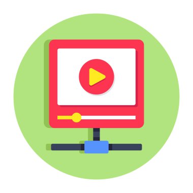 Video yayınının bir simge tasarımı