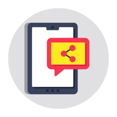 Mobil sohbet paylaşımının modern tasarım simgesi