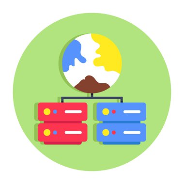 Küresel ağ sunucusunun Simge tasarımı