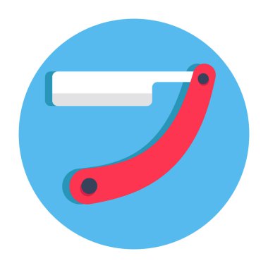 Düz usturanın bir simge tasarımı