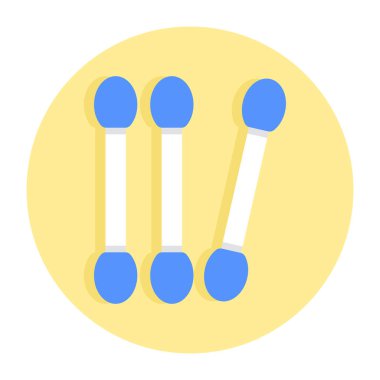 Pamuk tomurcuklarının kavramsal düz tasarım simgesi