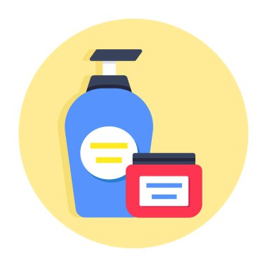 Güzellik aksesuarlarının kavramsal düz tasarım simgesi