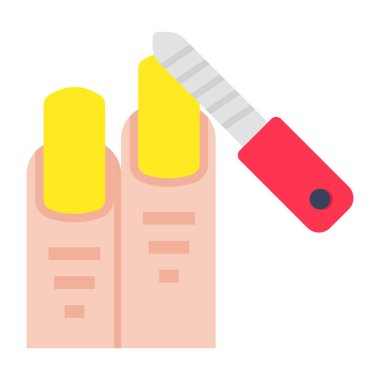 El güzelliği ikonu, düz manikür tasarımı