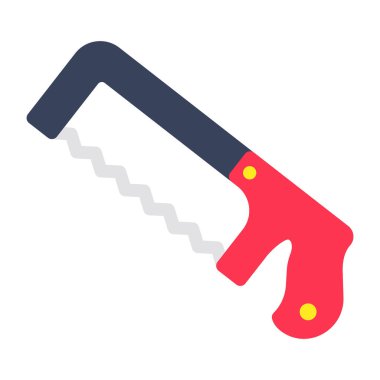 Tahta kesme aracı simgesi, testere vektör tasarımı