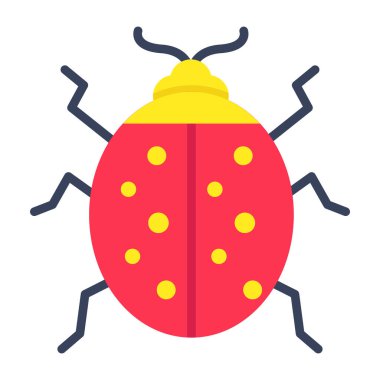 A colored design icon of bug