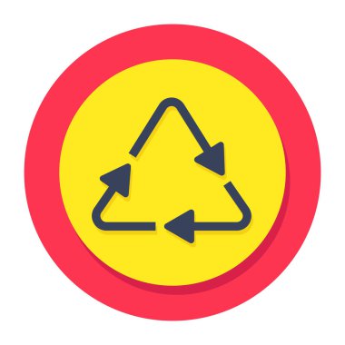 Geri dönüşümün kavramsal düz tasarım simgesi
