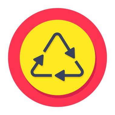 Conceptual flat design icon of recycling clipart