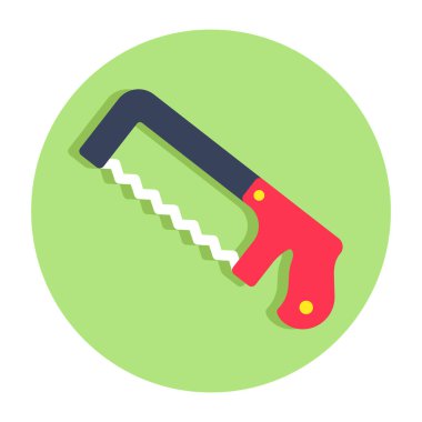 Tahta kesme aracı simgesi, testere vektör tasarımı