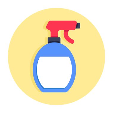 Temizlik spreyinin yaratıcı tasarım ikonu