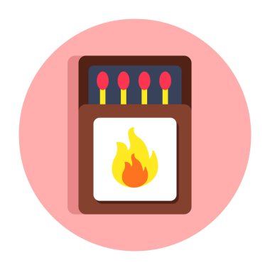 An icon design of matchbox