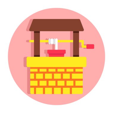 Su kuyusunun eşsiz tasarım simgesi.