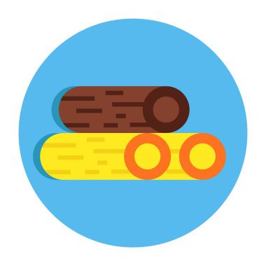 Unique design icon of wood logs
