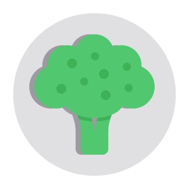 Brokolinin renkli tasarım simgesi