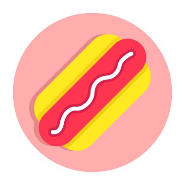 Sosisli sandviçin moda tasarım ikonu