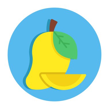 Düz bir mango tasarımı simgesi